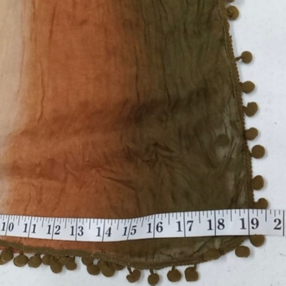 Vintage Gantz Boho Artsy Scarf 64"x28” Woodsy Earthy Textured Ball Tassel READ - Picture 5 of 7